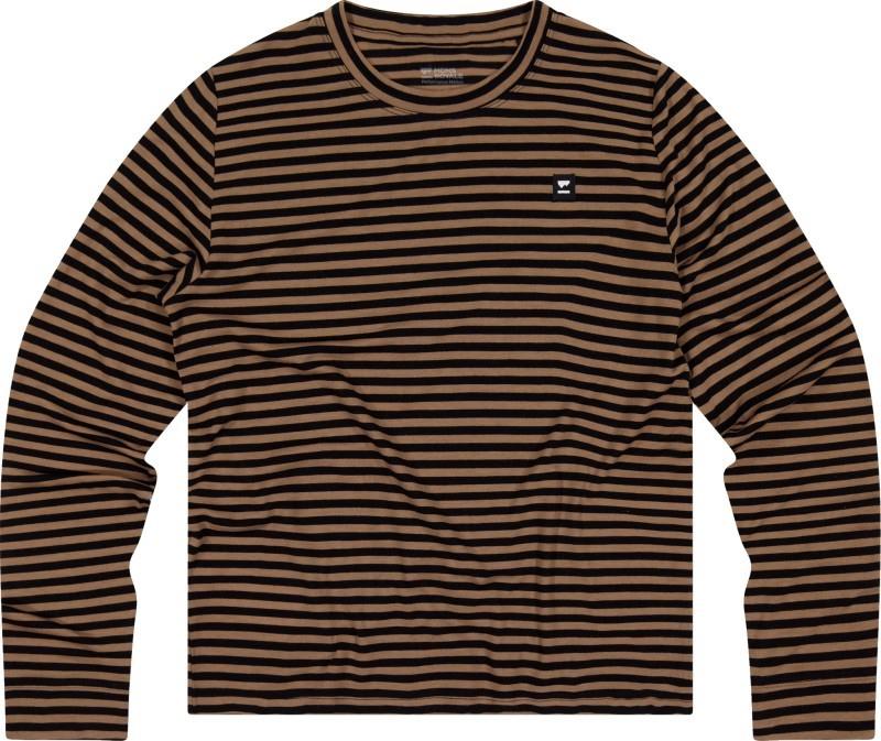 Icon Merino LS - Stripe - Womens - mr stripe toffee 1