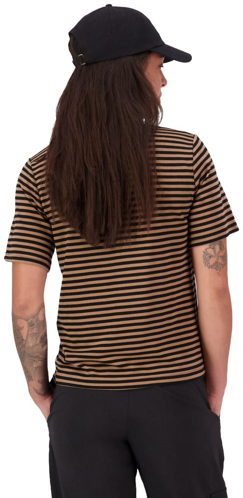 Icon Merino SS T-Shirt - Stripe - Womens - mr stripe toffee 1