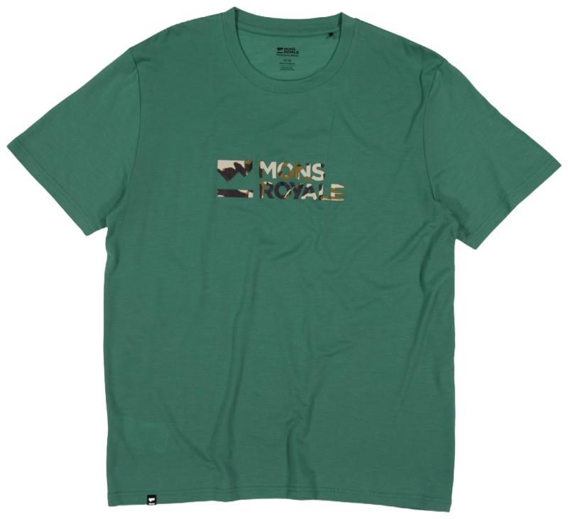 Icon Merino T-Shirt - Brand Lock Up - Mens - deep jade 1