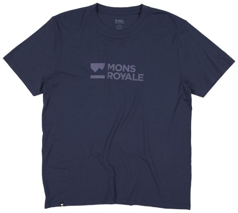 Icon Merino T-Shirt - Brand Lock Up - Mens - midnight 1