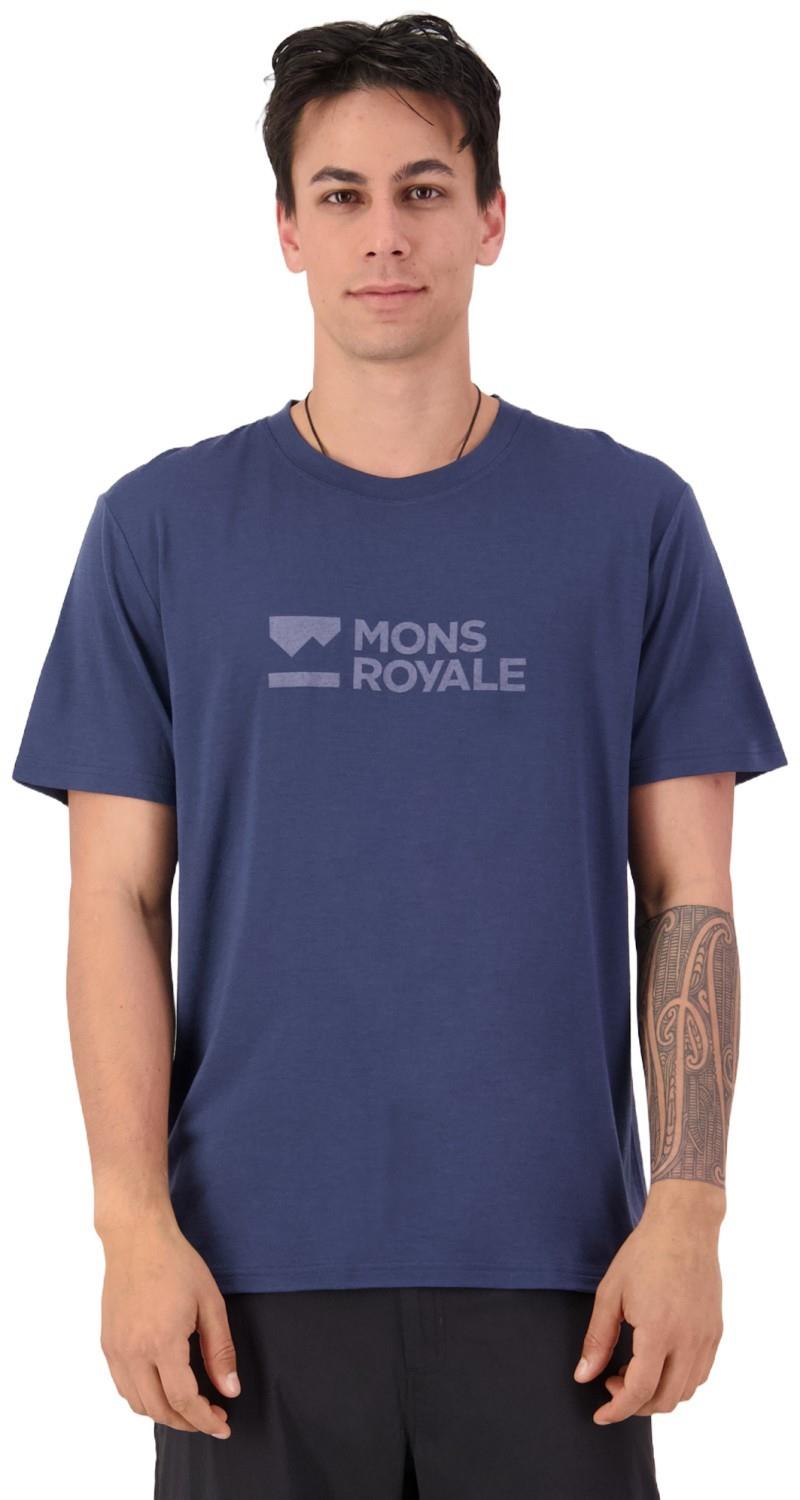 Icon Merino T-Shirt - Brand Lock Up - Mens - midnight 1