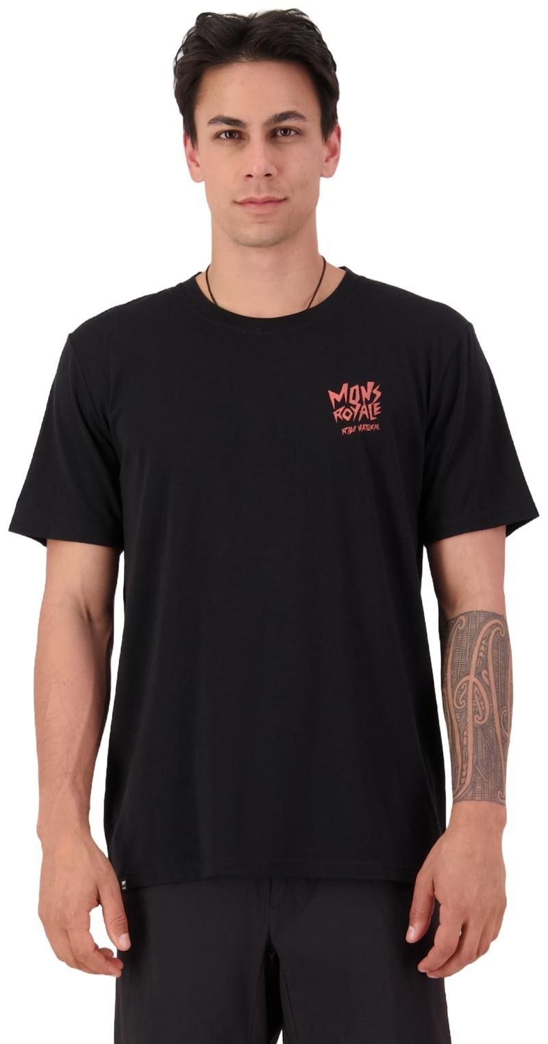 Icon Merino T-Shirt - Mountain Mad Orange - Mens - black 1