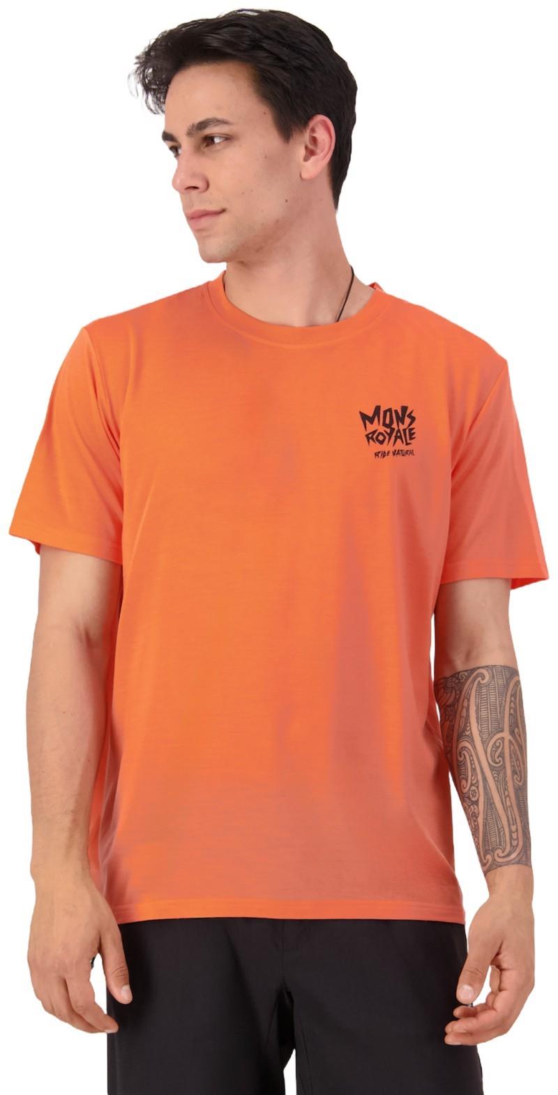 Icon Merino T-Shirt - Mountain Mad Orange - Mens - sun orange 1
