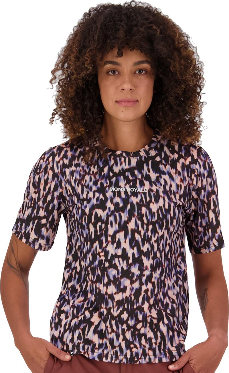 Icon Merino T-Shirt - Printed - Womens - rock leopard 1
