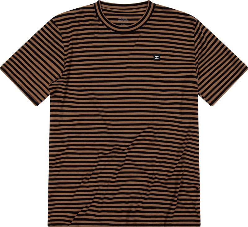 Icon Merino T-Shirt - Stripe - Mens - mr stripe toffee 1