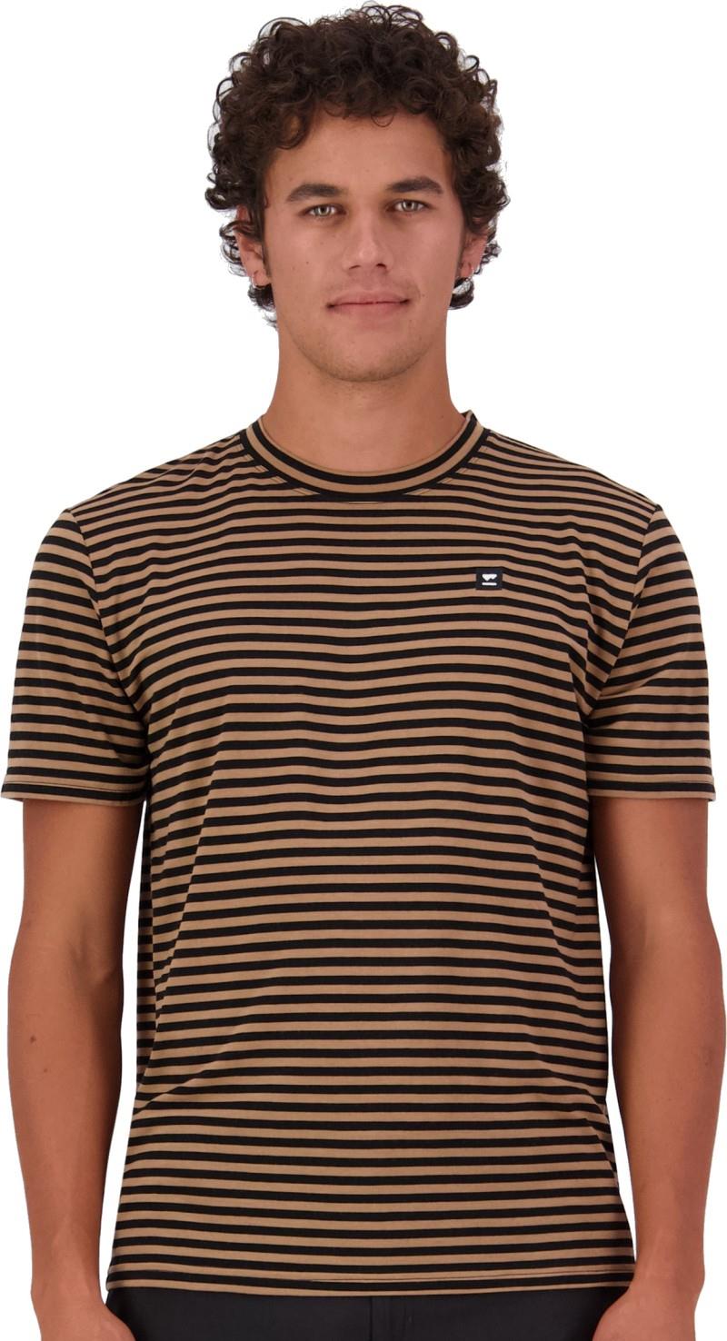 Icon Merino T-Shirt - Stripe - Mens - mr stripe toffee 1