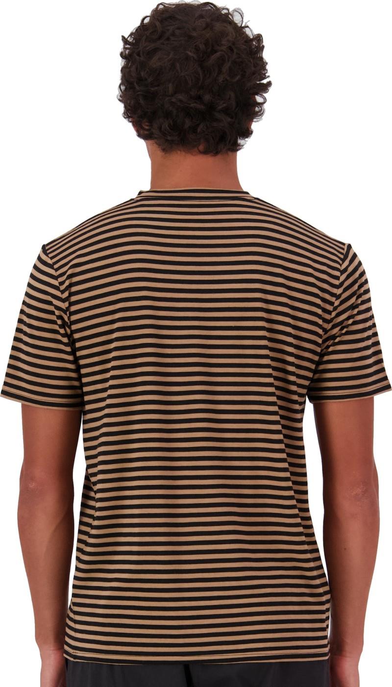 Icon Merino T-Shirt - Stripe - Mens - mr stripe toffee 1