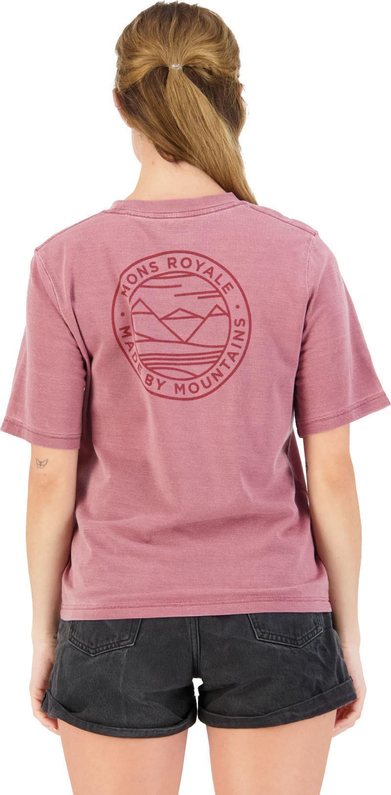 Icon Relaxed Tee Garment Dyed - Womens - washed berry 1