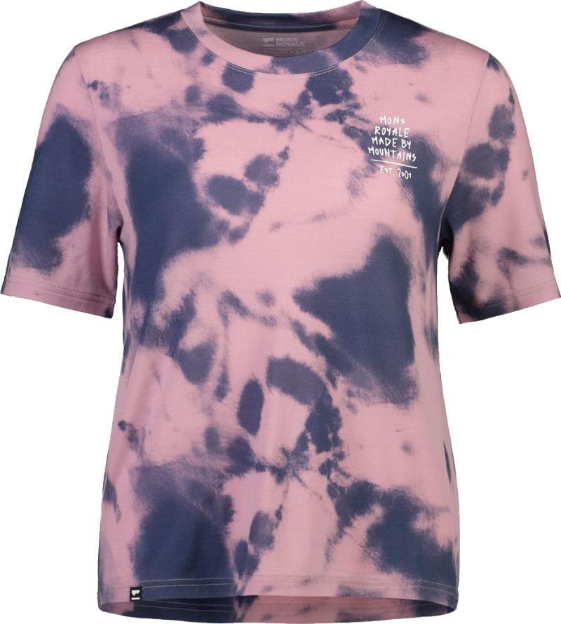 Icon Relaxed Tee Tie Dyed - AOP - Womens - denim tie dye 1