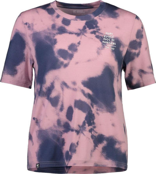 Icon Relaxed Tee Tie Dyed - AOP - Womens - denim tie dye 1