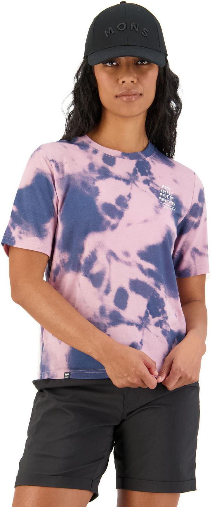 Icon Relaxed Tee Tie Dyed - AOP - Womens - denim tie dye 1