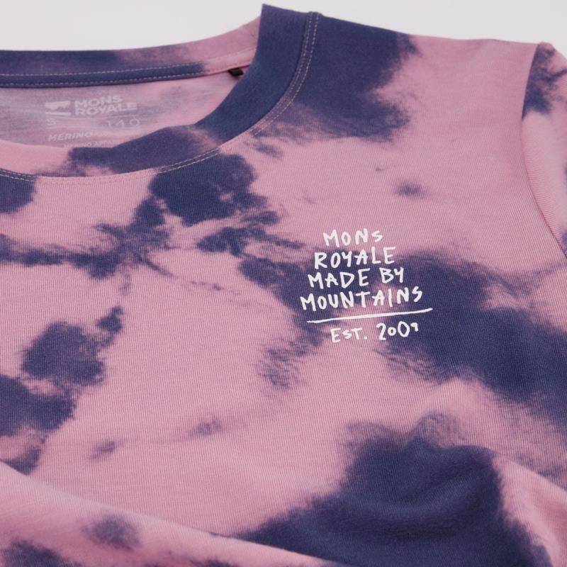 Icon Relaxed Tee Tie Dyed - AOP - Womens - denim tie dye 1