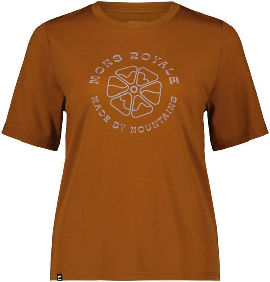 Icon Relaxed Tee - Large Flower  - Womens - copper 1