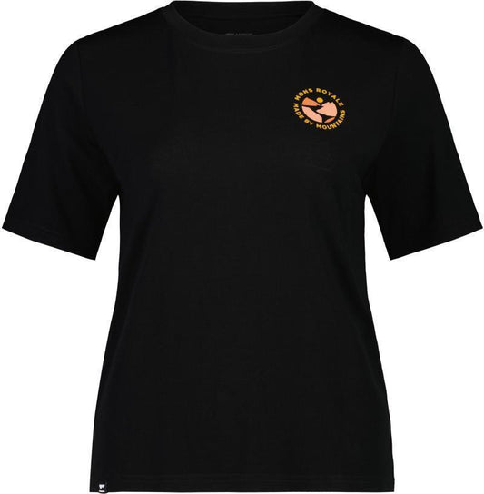 Icon Relaxed Tee - Mountains - Womens - black 1