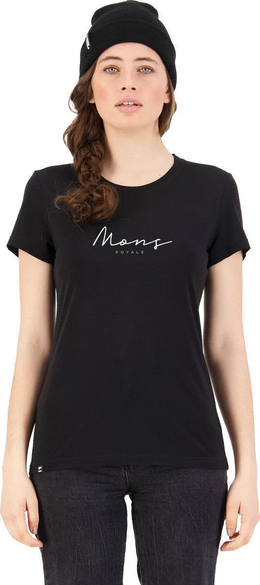 Icon Tee - Fine Script - Womens - black 1