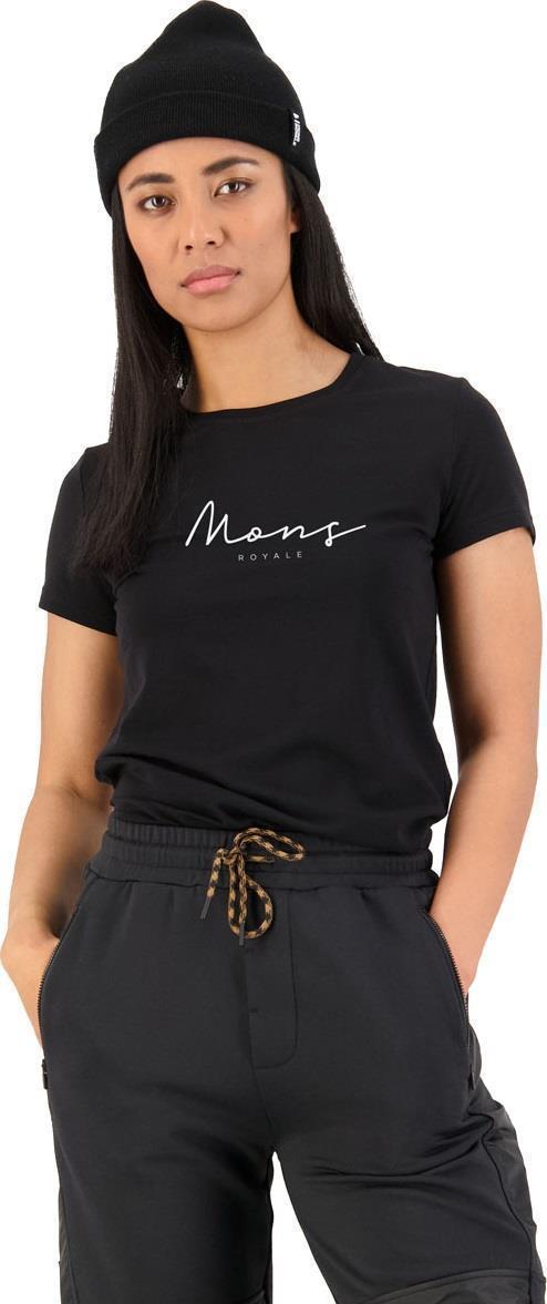 Icon Tee - Fine Script - Womens - black 1