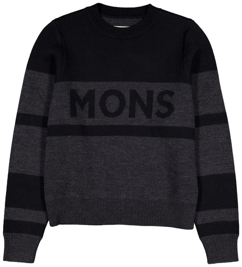 Innsbruck Merino Knit Sweater - Womens - charcoal black 1