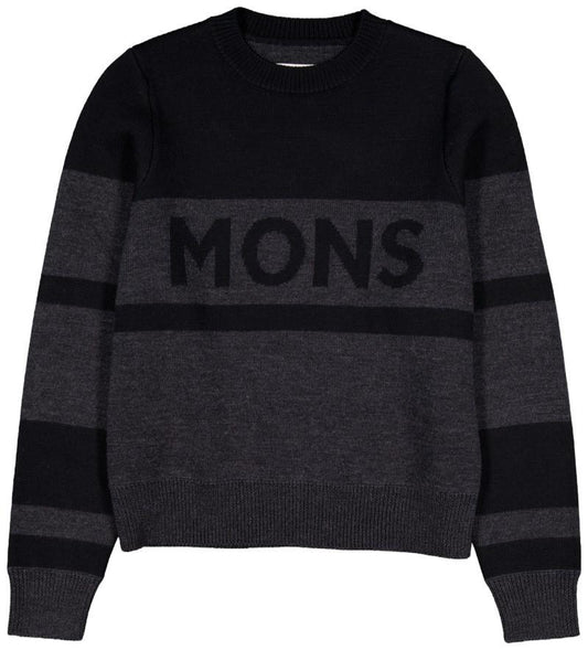 Innsbruck Merino Knit Sweater - Womens - charcoal black 1