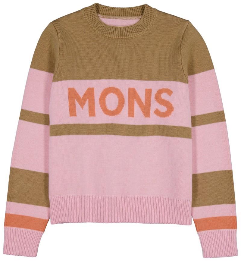 Innsbruck Merino Knit Sweater - Womens - pink / tan 1