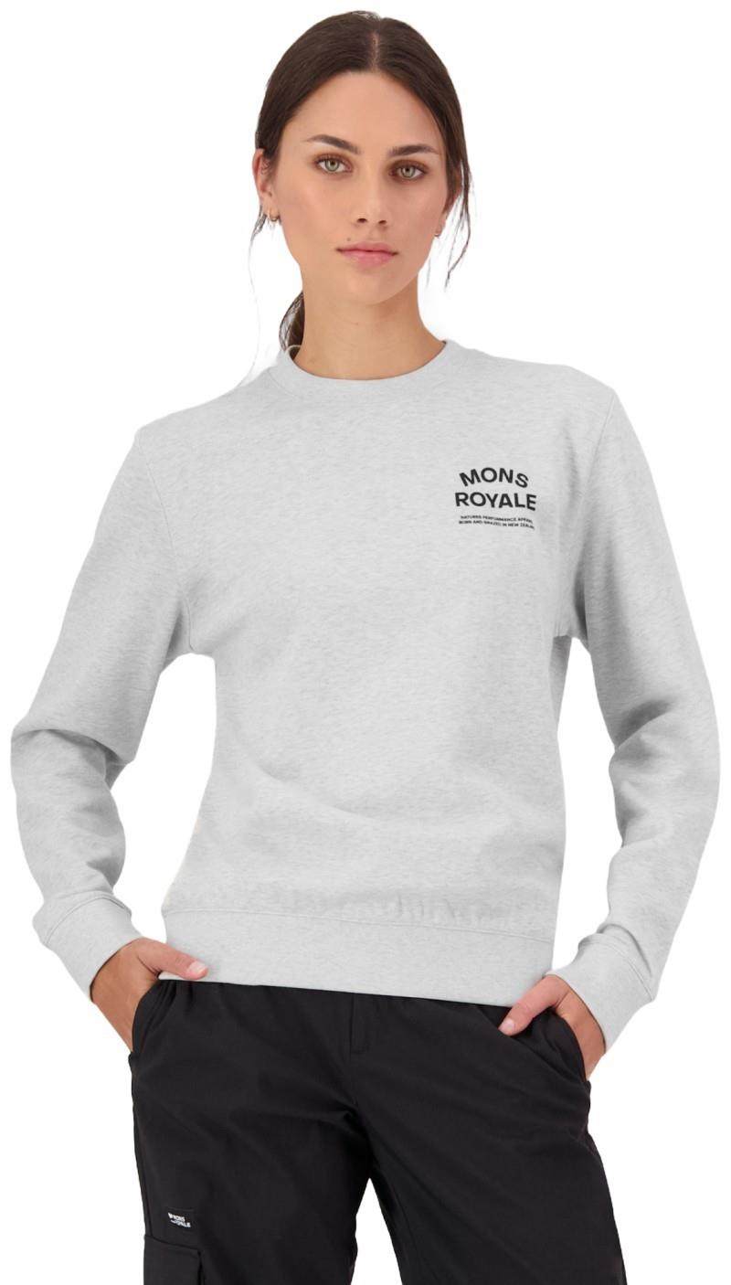 Inversion Merino Crew - Womens - light grey heather 1