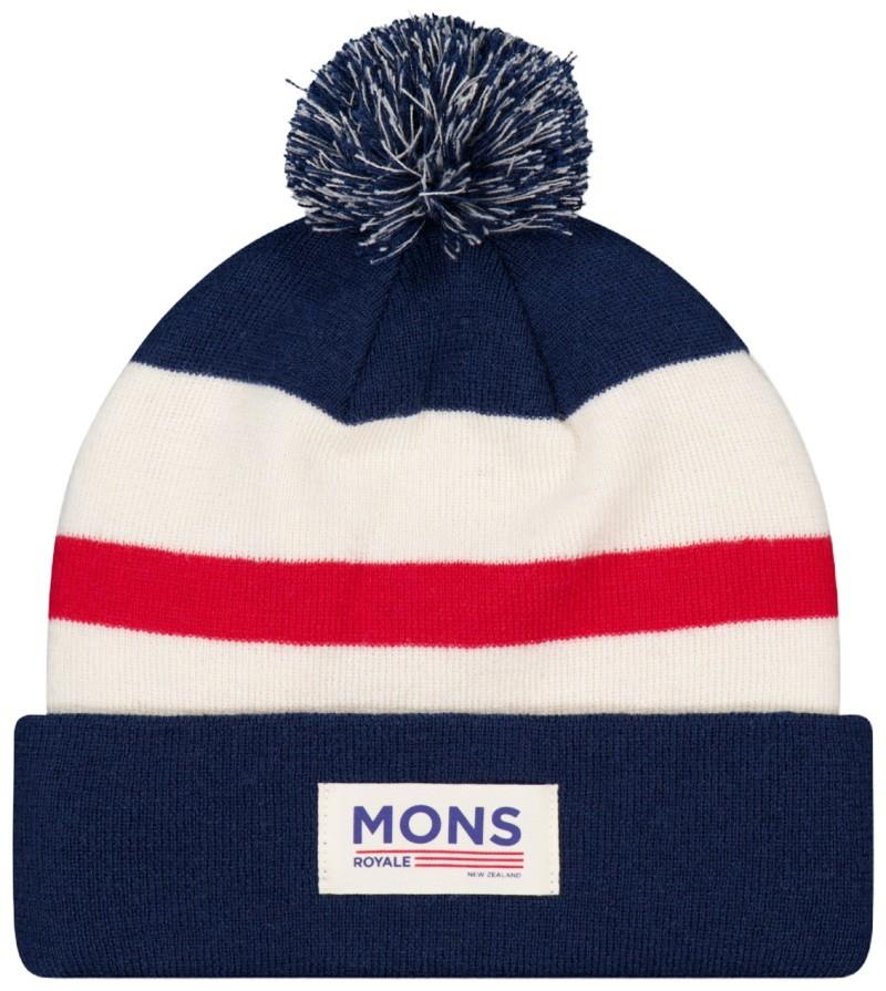 McCloud Pom Pom Merino Beanie - ice blue / moonstone / black 1