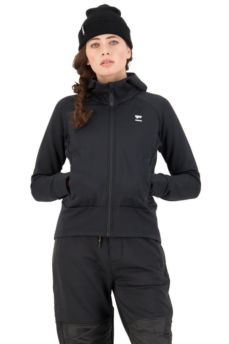 Nevis Merino Fleece Hood - Womens - black 1