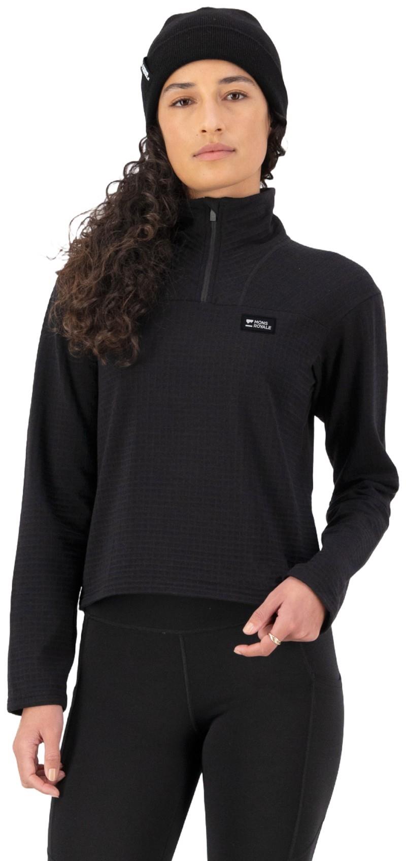 Offgrid Merino Fleece LS - Womens - black 1