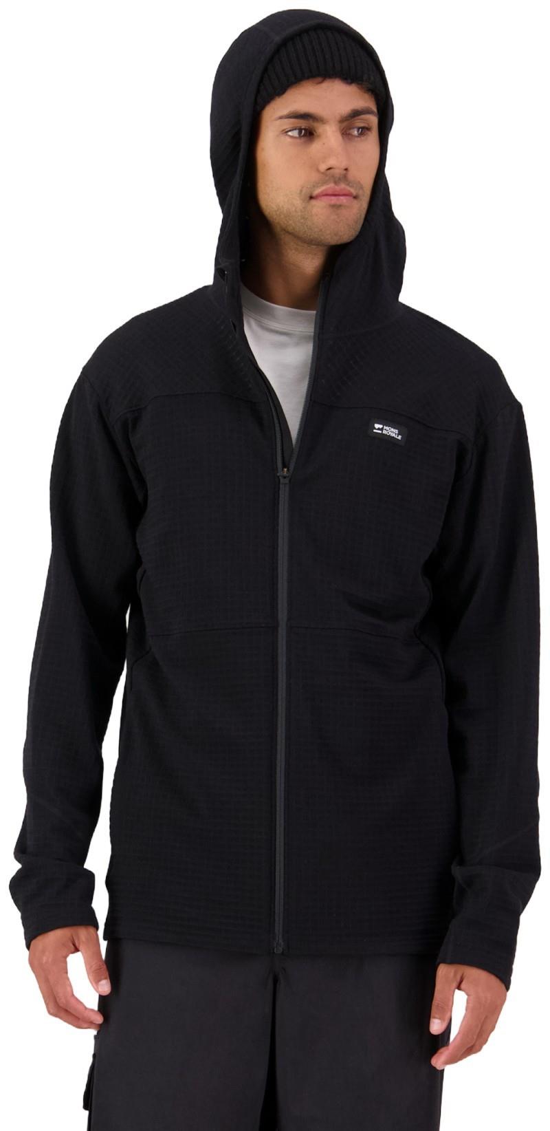 Offgrid Merino Fleece Zip Hoodie - Mens - black 1