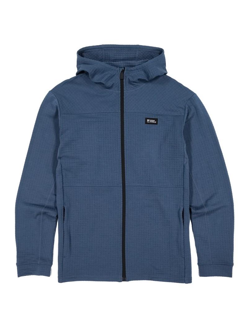 Offgrid Merino Fleece Zip Hoodie - Mens - orian blue 1