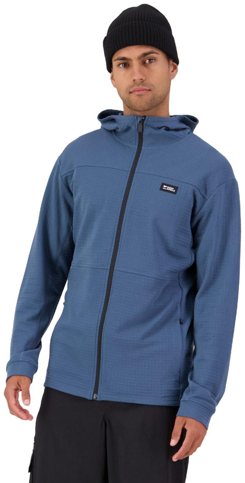 Offgrid Merino Fleece Zip Hoodie - Mens - orian blue 1