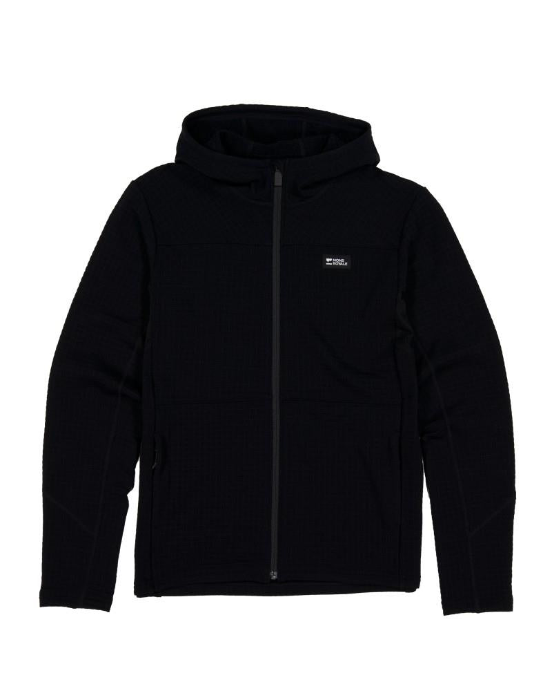 Offgrid Merino Fleece Zip Hoodie - Womens - black 1