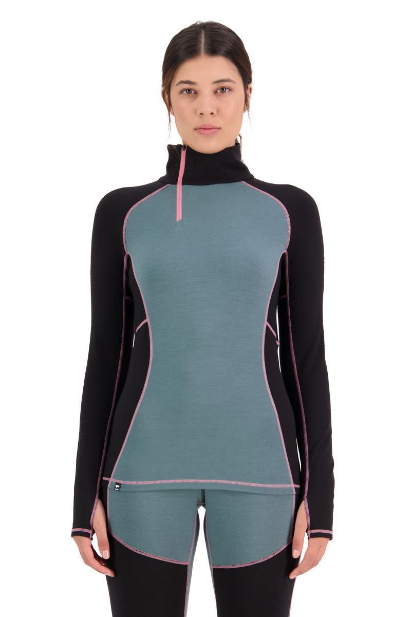 Olympus Half Zip - Womens - burnt sage / black 1