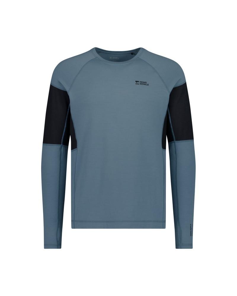 Olympus Merino Base Layer LS - Mens - goblin blue / black 1