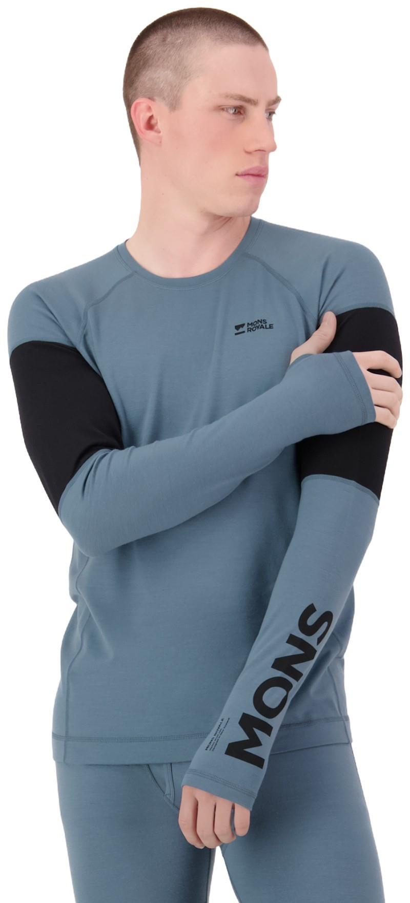 Olympus Merino Base Layer LS - Mens - goblin blue / black 1
