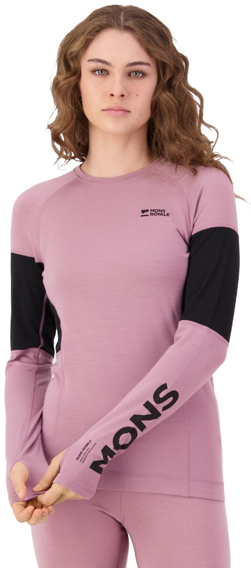 Olympus Merino Base Layer LS - Womens - sierra pink / black 1