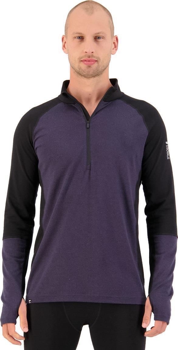 Olympus Merino Half Zip - Mens - Black / 9 Iron 2