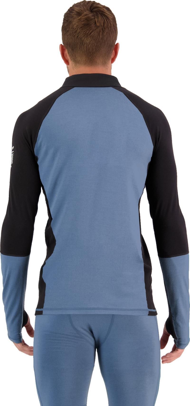 Olympus Merino Half Zip - Mens - Blue Slate / Black 3