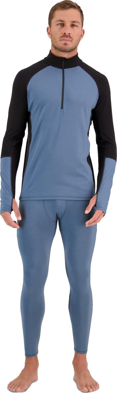 Olympus Merino Half Zip - Mens - Blue Slate / Black 5