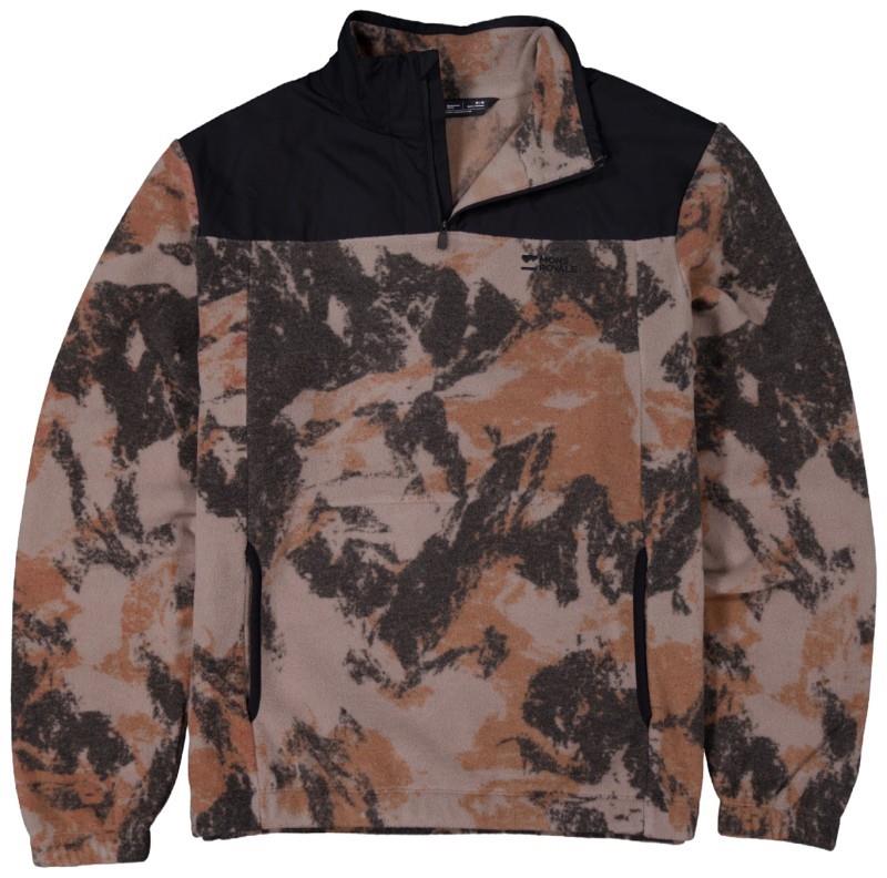 Pileup Wool Fleece 1/4 Zip - AOP - Mens - mtn camo orange 1