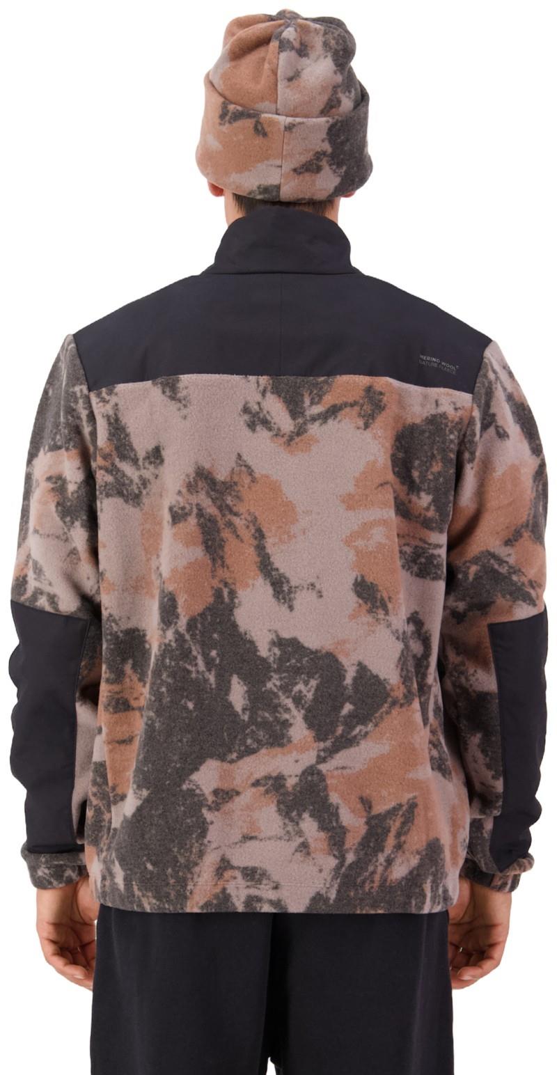 Pileup Wool Fleece 1/4 Zip - AOP - Mens - mtn camo orange 1