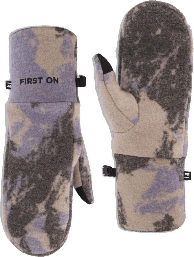 Pileup Wool Fleece Mittens - AOP - mtn camo moonstone 1