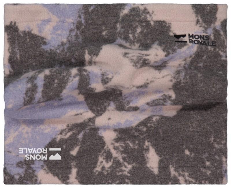 Pileup Wool Fleece Neckwarmer - AOP - mtn camo moonstone 1
