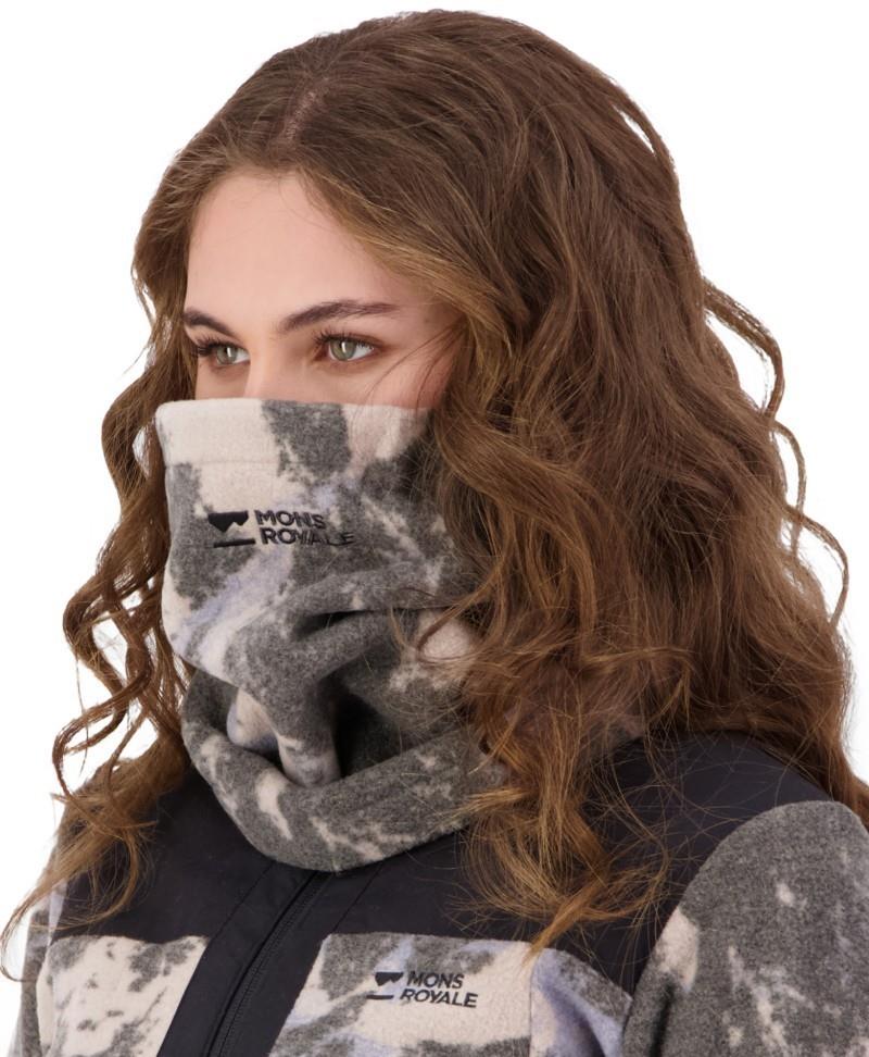 Pileup Wool Fleece Neckwarmer - AOP - mtn camo moonstone 1