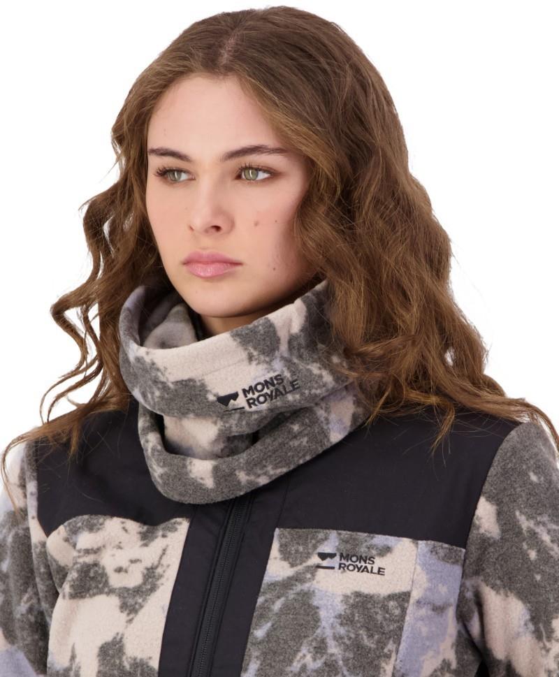 Pileup Wool Fleece Neckwarmer - AOP - mtn camo moonstone 1