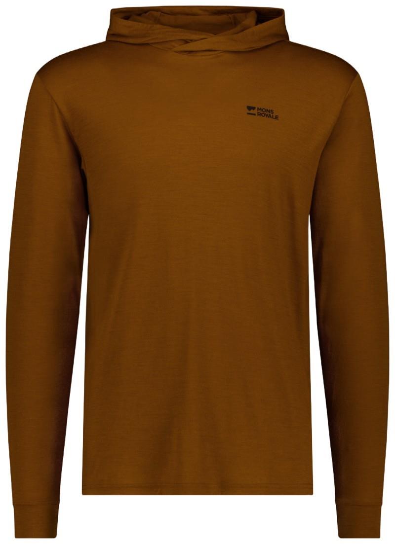 Pivot Merino LS Hood - Mens - caramel 1