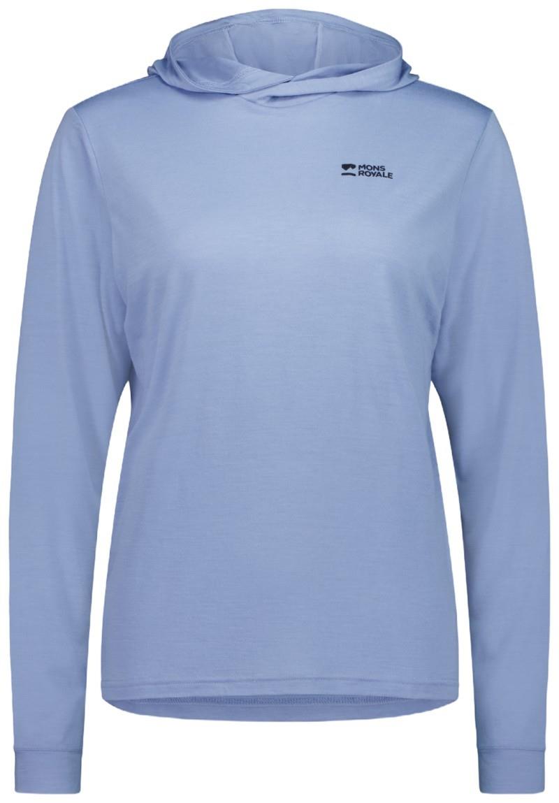 Pivot Merino LS Hood - Womens - moonstone 1