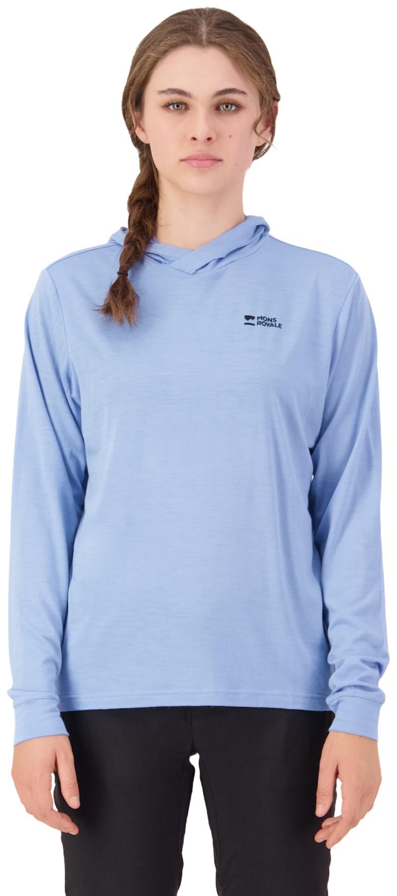 Pivot Merino LS Hood - Womens - moonstone 1