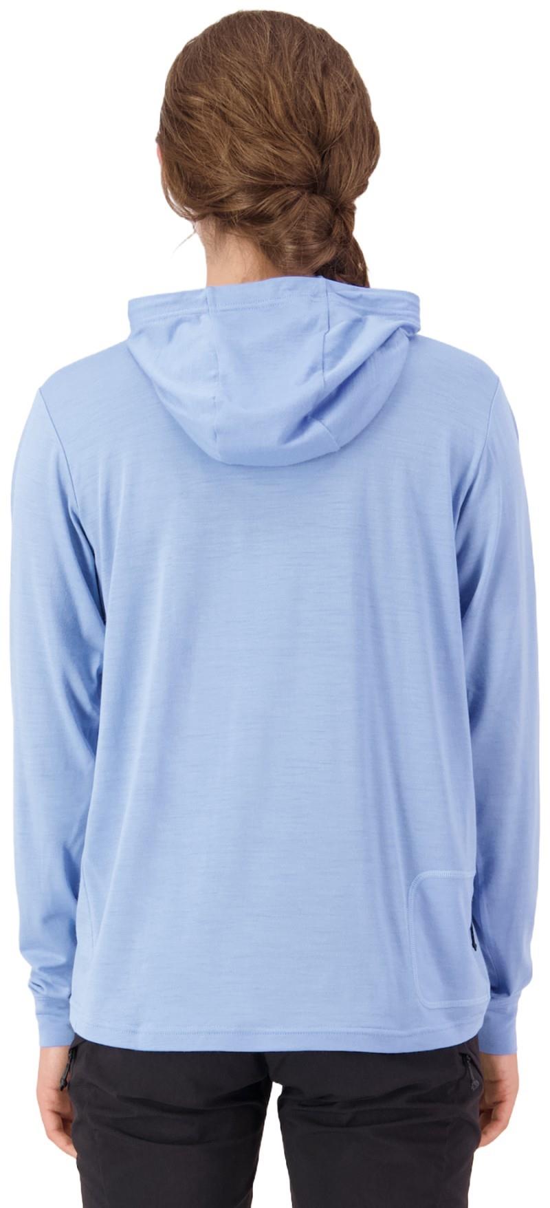 Pivot Merino LS Hood - Womens - moonstone 1