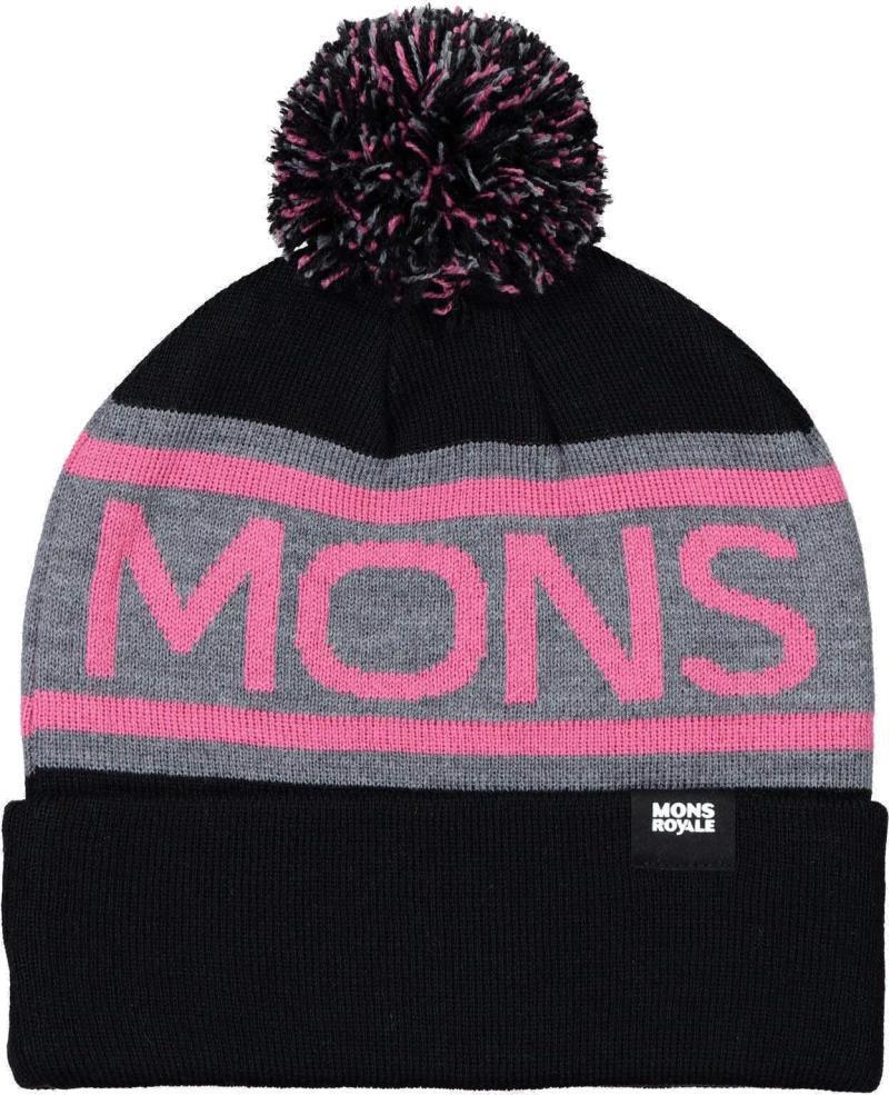 Pom-Pom Beanie - black / pink 1
