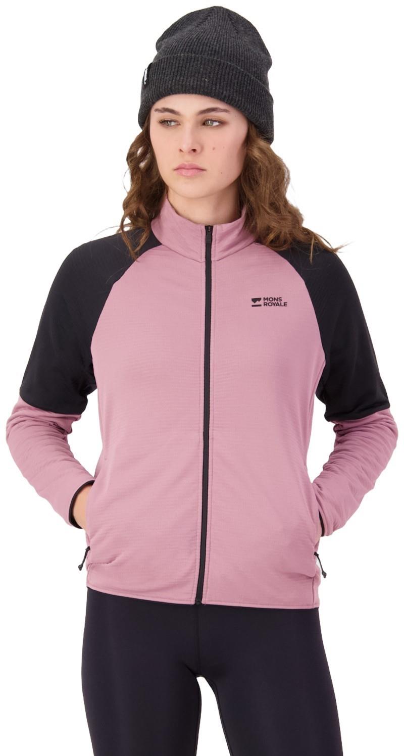 Quad Merino Fleece Jacket - Womens - sierra pink / black 1